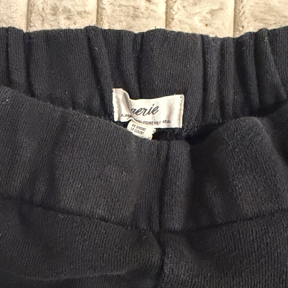 AERIE Cozy New Heights Fleece Trouser/Sweats in Black - Picture 6 of 11